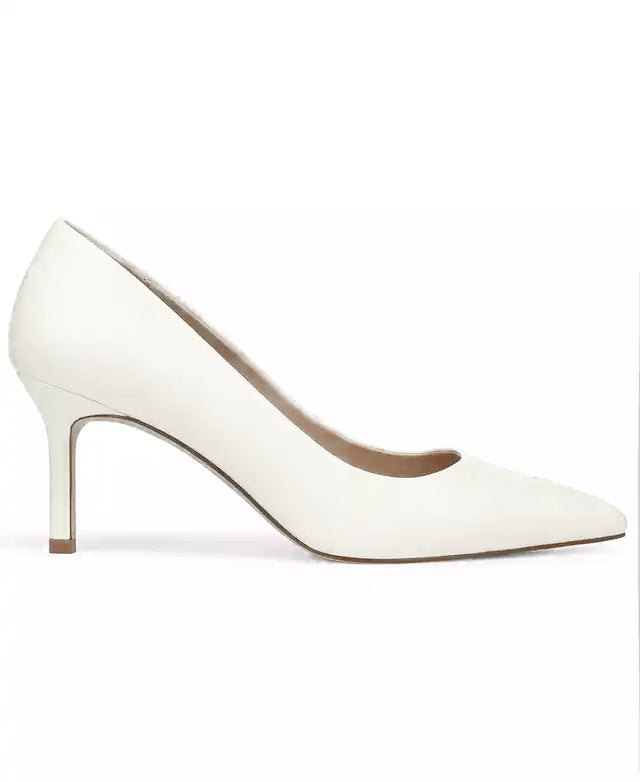 On 34th Women's Mariahh Pointed-Toe Stiletto Heel Pumps  White Smooth Size 7