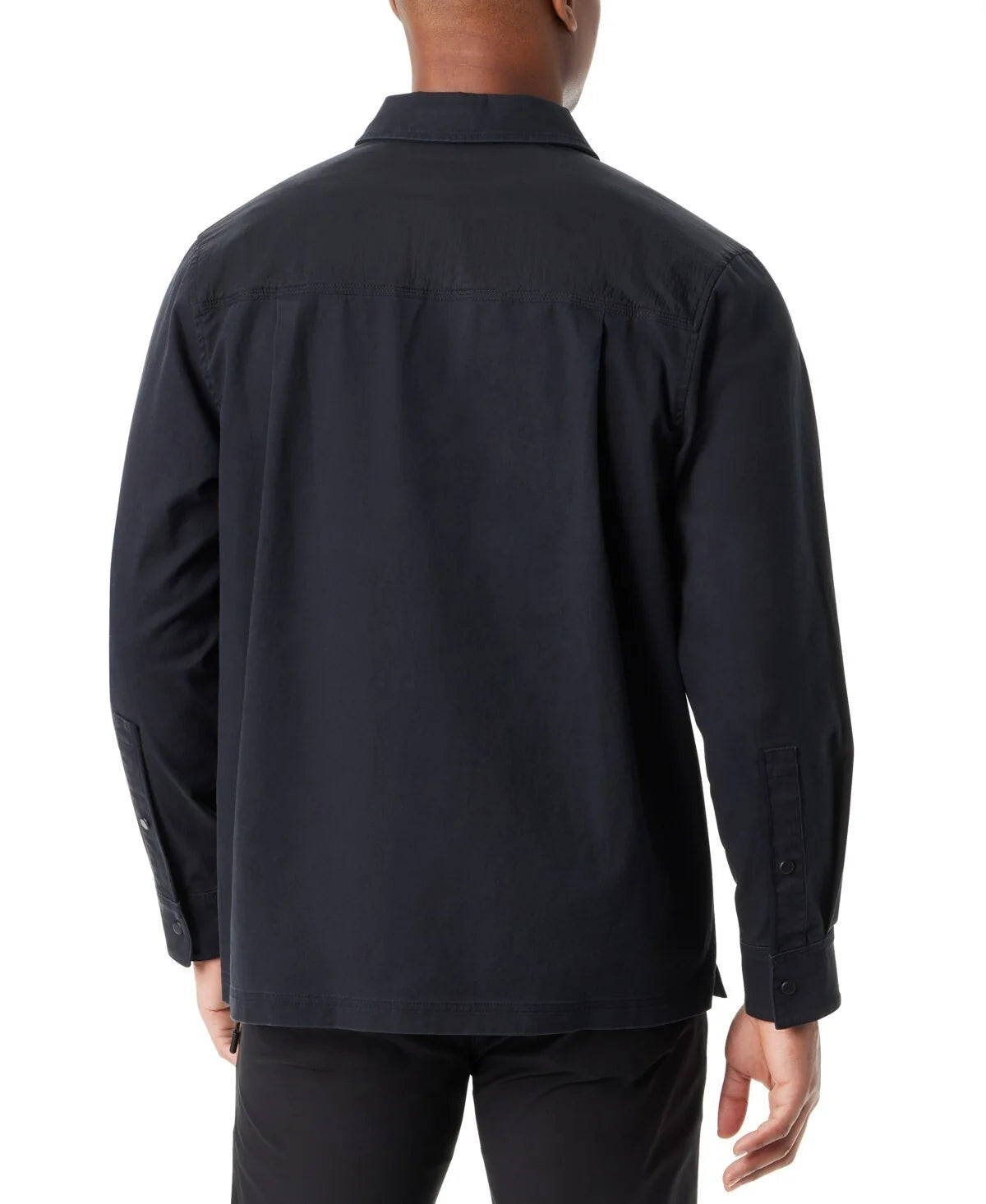 BASS OUTDOOR Men's Stretch Snap-Button Front Shirt Jacket  Black Beauty Size 2XL