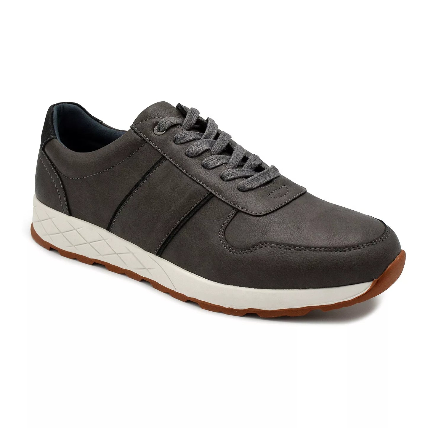 Aston Marc Men's Hart Casual Court Shoes  Grey Size 10.5