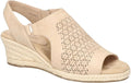 Easy Street Women's Serena Zip Wedge Sandal  Sand Size 8.5W