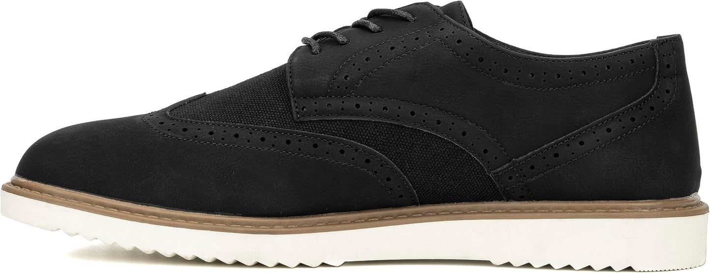 New York & Company Men's Tyler Wingtip Oxford Shoes  Black Size 10