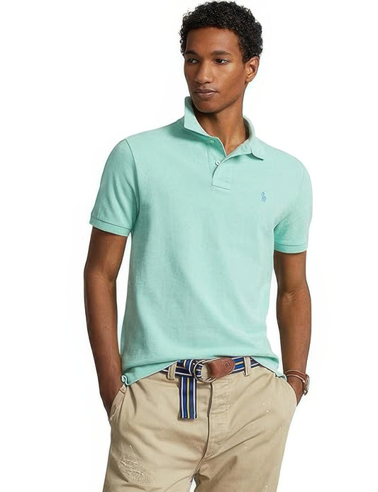 Polo Ralph Lauren Men's Cotton Custom Slim-Fit Polo Shirt  Celadon Size S