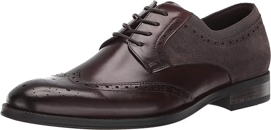 Kenneth Cole Men's Brock Wing Tip Lace Up Oxford Shoes Color Brown Size 7M