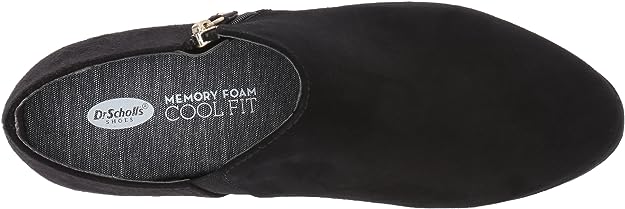 Dr. Scholl's Women's Brief Ankle Boots  Black Microfiber Suede Size 7