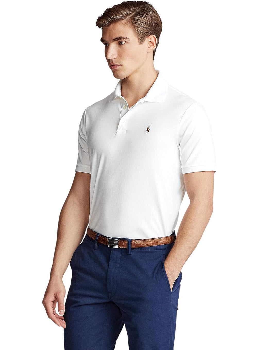 Polo Ralph Lauren Men's Classic-Fit Soft Cotton Polo Shirt  White Size S
