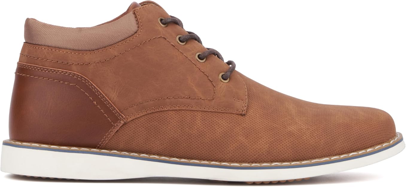 Reserved Footwear Men's Keith  Casual Round Toe Boots  Cognac Size 10.5