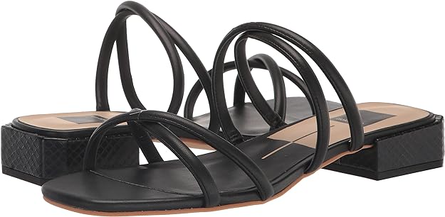 Dolce Vita Women's Happi Strappy Flat Sandal  Color Black Size 6