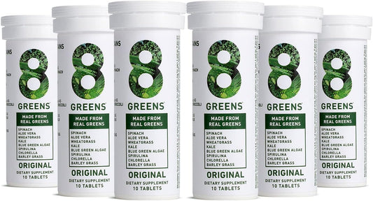 8 Greens Lemon Lime Daily Greens Effervescent Tablets 6 Pack  T03-11C
