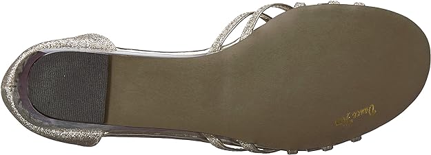 Easy Street Women's Tarrah Crossover Wedge Sandals  Color Gold Glitter Size 7.5M