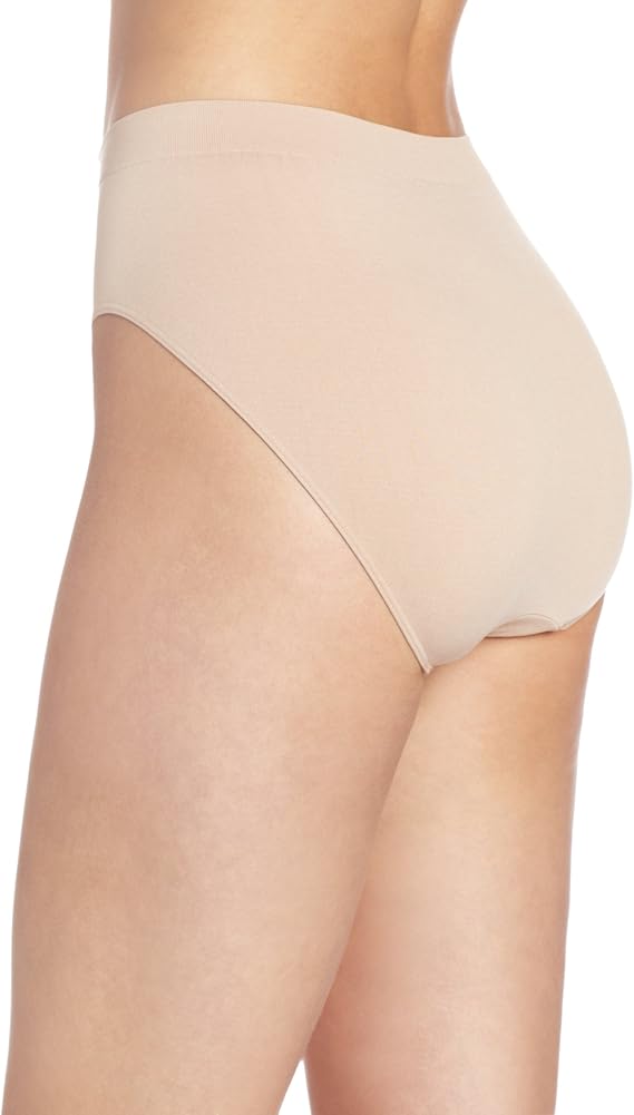 Bali Microfiber Hi Cut Comfort Revolution Brief  Nude Size 8/9