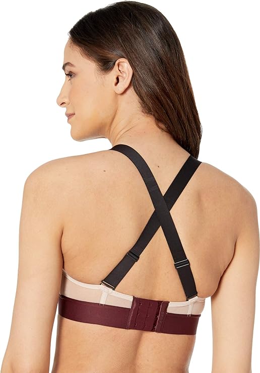 DKNY Sheers Convertible Strapless Bra  Color Cameo/Vamp/Black Size 34A
