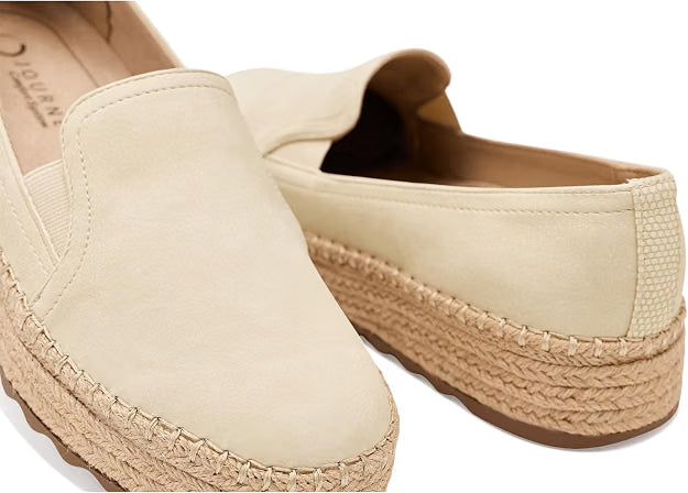 Journee Collection Women's Catalina Slip On Espadrilles  Bone Size 6