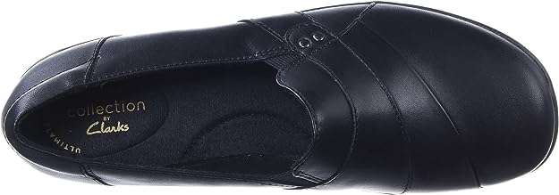 Clarks Women's May Marigold Slip-On Loafer  Color Black Leather Size 7M