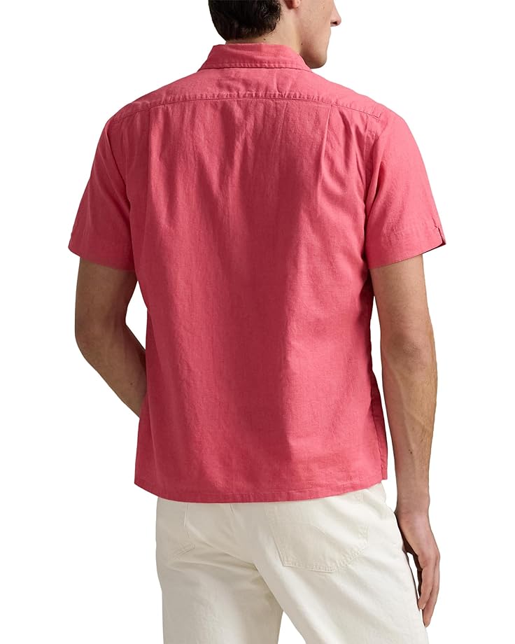 Polo Ralph Lauren Men's Classic-Fit Linen-Cotton Camp Shirt  Pale Red Size L