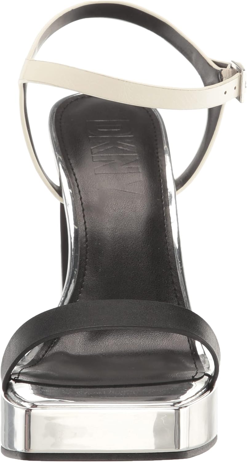 DKNY Women's Maiden Ankle-Strap Sandals  Color Black/Cream Size 5.5M