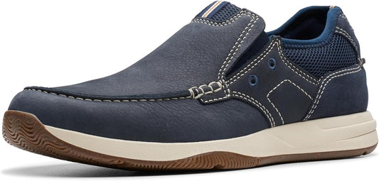 Clarks Men's Collection Sailview Step Boat Shoe  Navy Nubuck Size 11.5W