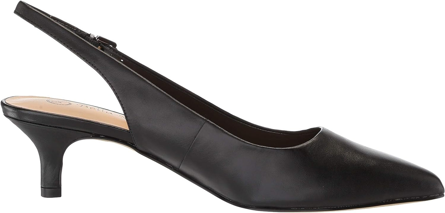 Bella Vita Women's Scarlett Slingback Pumps  Color Black Leather Size 7.5M