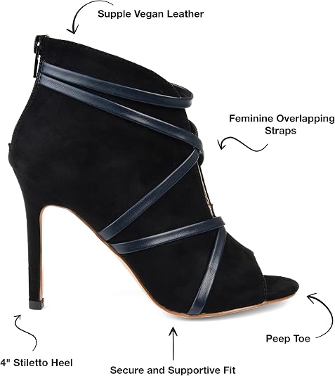 Journee Collection Women's Center Cutout Booties Black Size 10