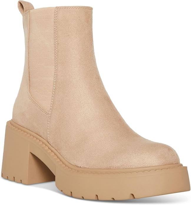 Madden Girl Trust Lug-Sole Chelsea Booties  Color Dark Taupe Size 5M