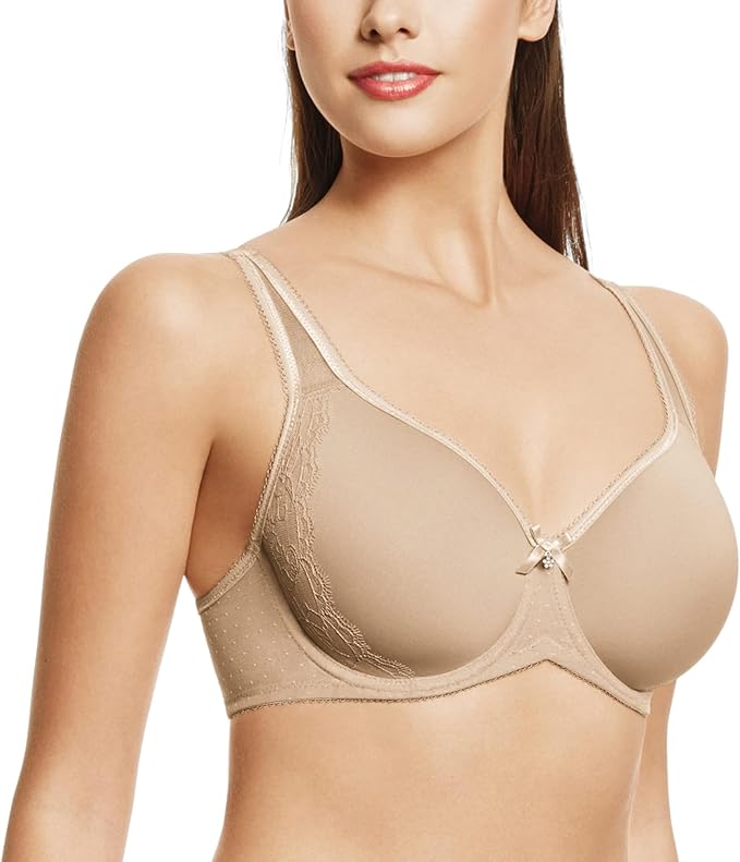 Wacoal Retro Chic Full Figure Contour Bra  Toast Size 36DD