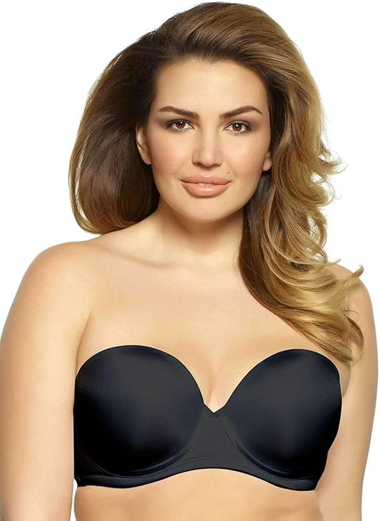Paramour By Felina Marvelous Full Support Strapless Bra  Black Size 34DD