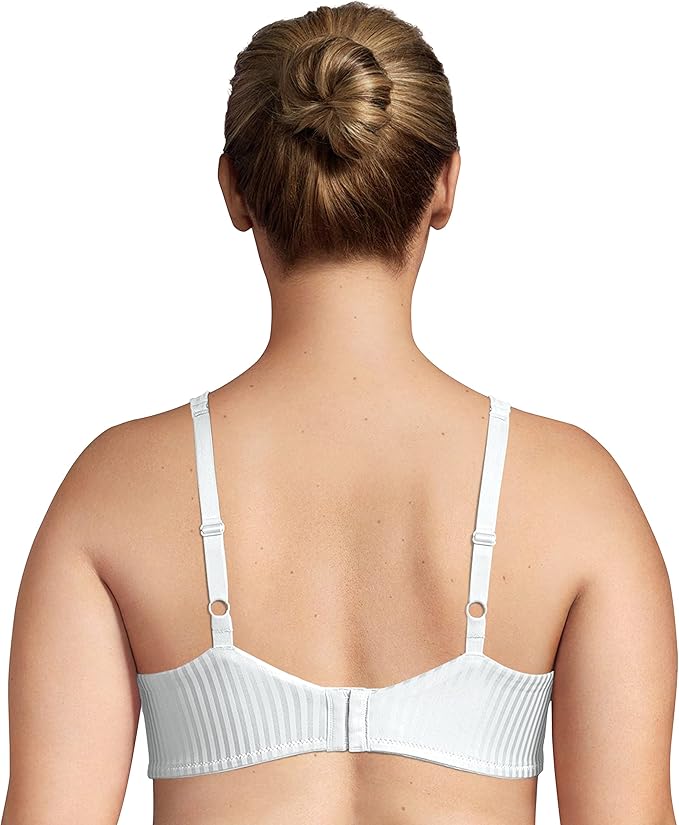 Playtex Perfectly Smooth Wireless Full-Coverage T-Shirt Bra  White Stripe Size 36DDD