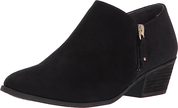 Dr. Scholl's Women's Brief Ankle Boots  Black Microfiber Suede Size 7