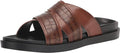 Stacy Adams Men's Mondo Cross Strap Slide Sandals  Color Cognac Size 8M
