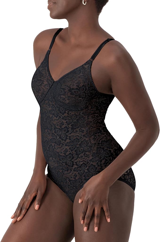 Bali Firm Control Lace N Smooth Body Shapewear  Black Size 38B