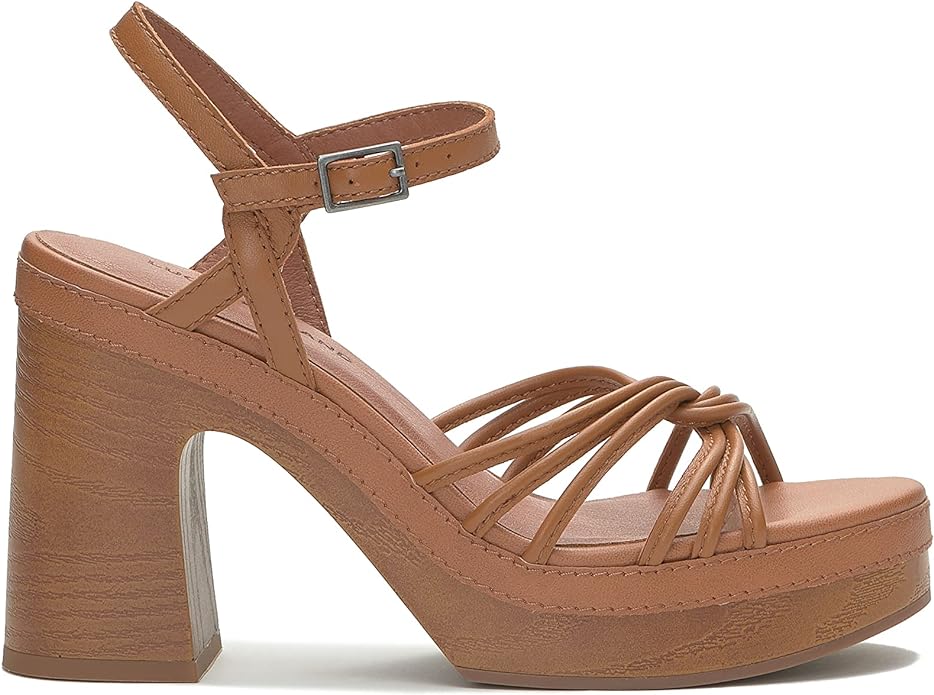 Lucky Brand Women's Ismene Strappy Platform Sandal  Color Cognac Size 7M