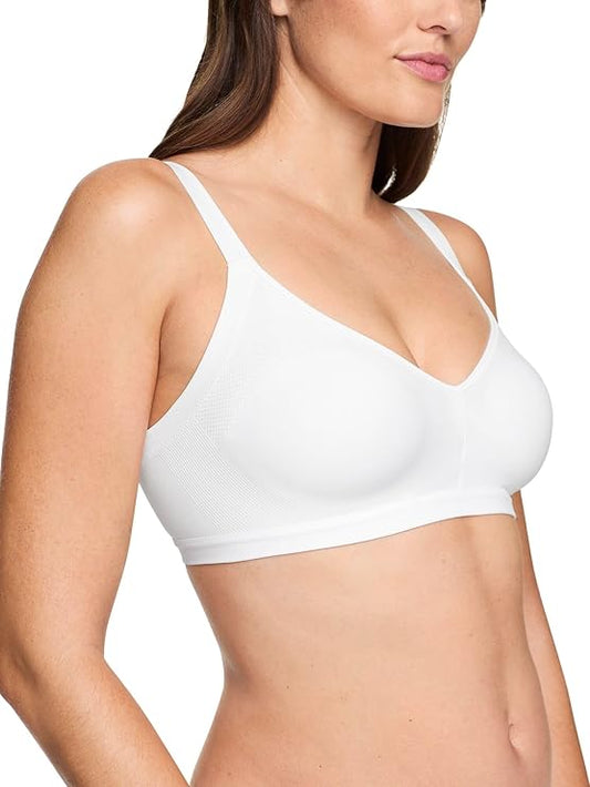 Warner's Easy Does It No Side Effects Wireless T-Shirt Bra  White Size L
