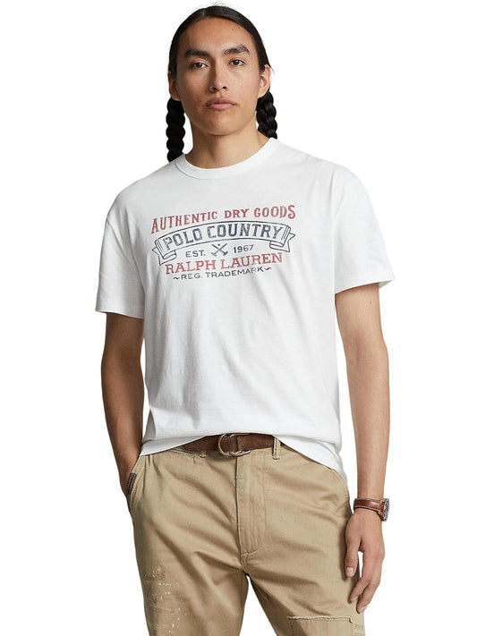 Polo Ralph Lauren Men's Classic-Fit Logo Country Graphic T-Shirt   White Size XL