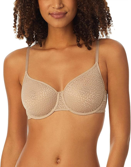 DKNY Modern Lace Unlined Sheer Demi Bra  Champagne Size 34B
