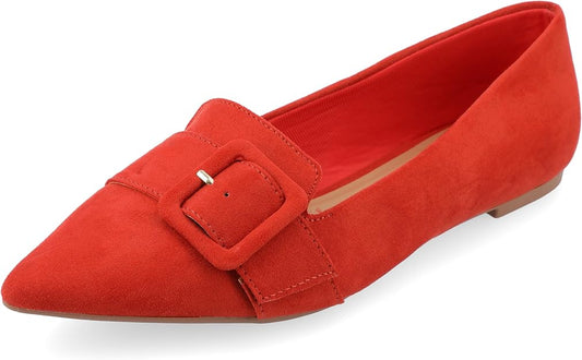 Journee Collection Women's Audrey Dress Loafer Flat  Rust Size 7.5
