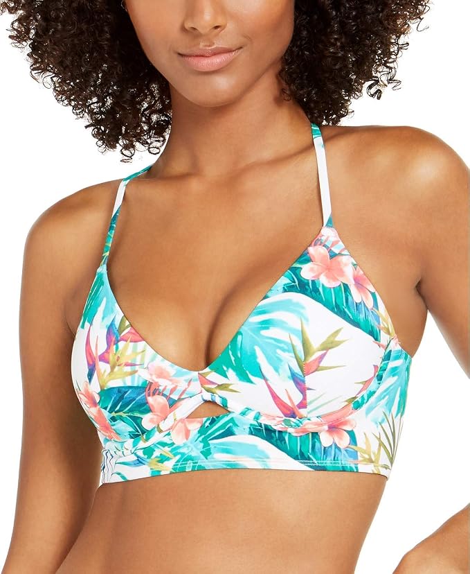 SUNDAZED Hot Tropics Printed Jenna Bra Top  Hot Tropics Size 34C