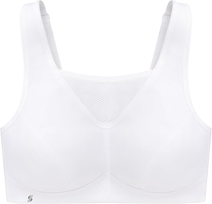 Glamorise No-bounce Camisole Sports Wirefree Bra  White Size 46DD