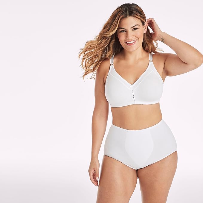 Bali Cotton Double Support Wireless Bra  White Size 34C