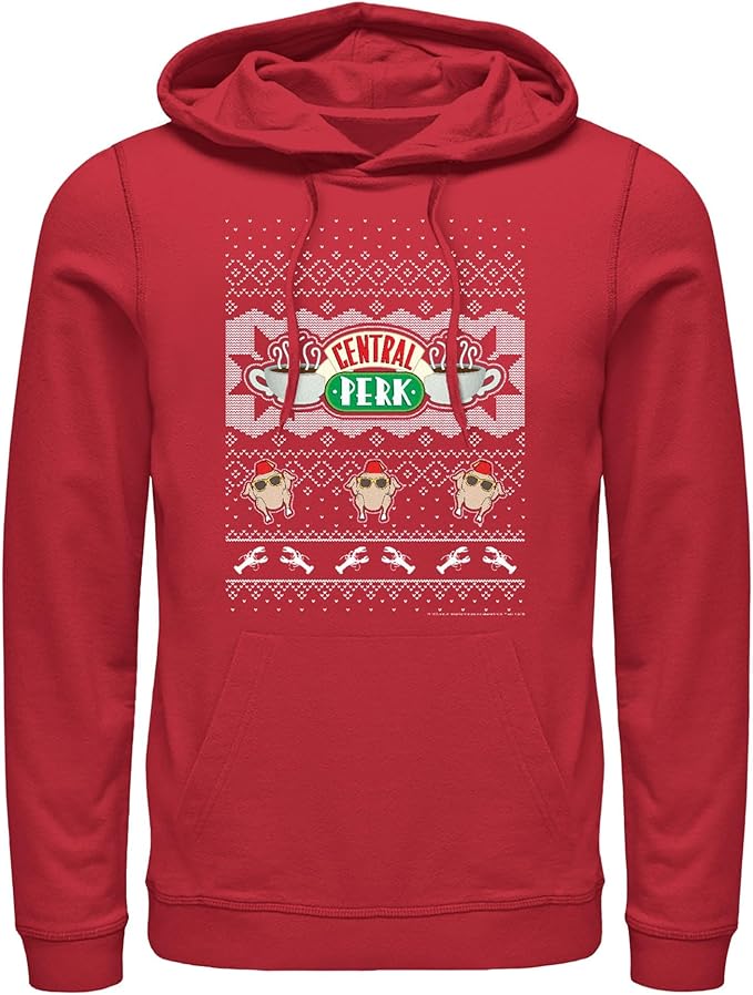 Fifth Sun Men's Friends Central Perk Hoodie  Red Size L