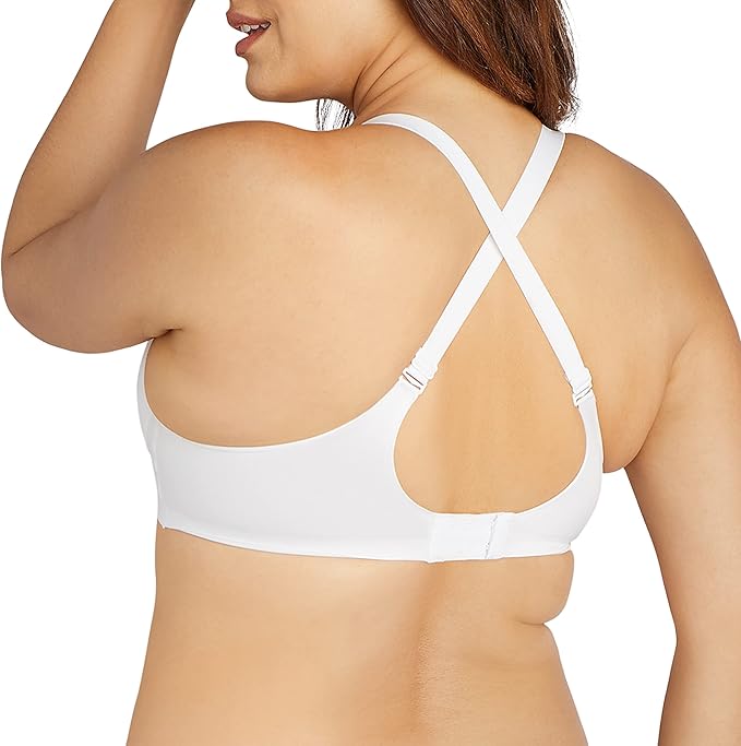 Bali Comfort Revolution Wireless Convertible T-Shirt Bra  White Size S