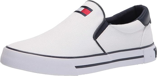 Tommy Hilfiger Men's Roaklyn Loafer  Color White Multi Fabric Size 7M
