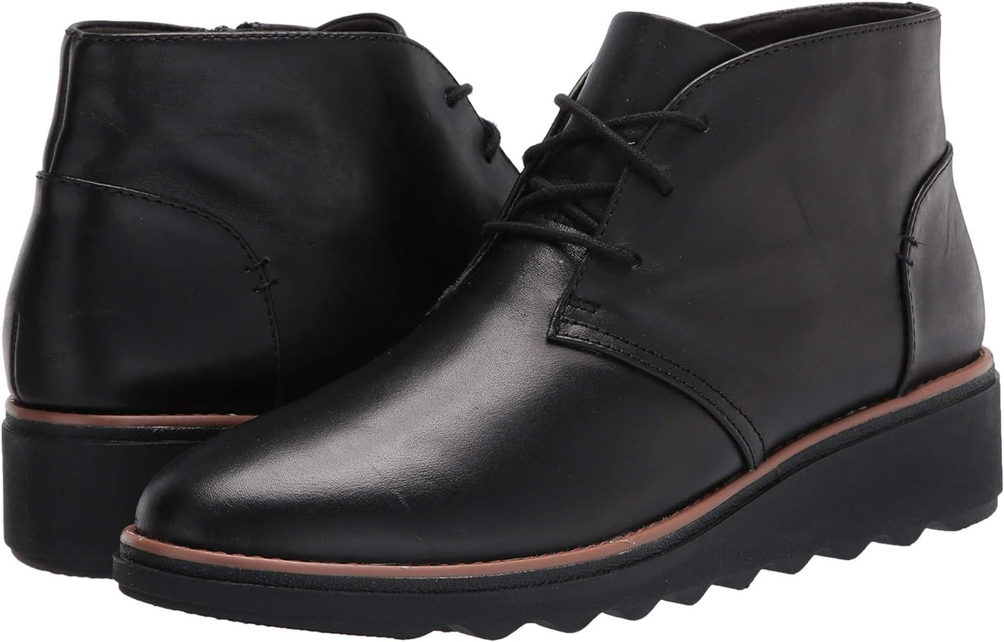 Clarks Women's Sharon Hop Ankle Booties  Color Black Leather Size 6M