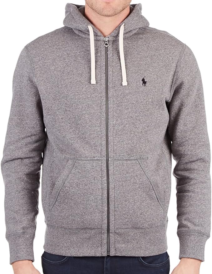 Polo Ralph Lauren Men's Classic Fleece Full Zip Hoodie  Color Alaskan Heather Size XL