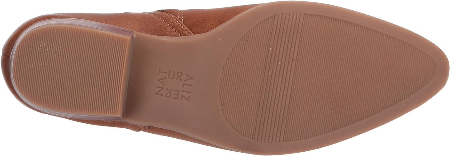 Naturalizer Women's Carlyn  Faux Leather Block Heel Shooties  Color Tan Size 10W