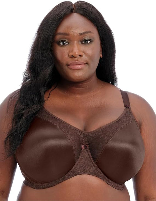 Goddess Yvette Seamless Banded Full Coverage Underwired Bra  Chocolate Size 42H