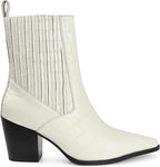Journee Signature Women's Markka Chelsea Boot  Off White Size 10