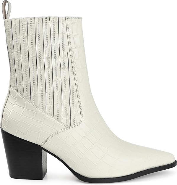 Journee Signature Women's Markka Chelsea Boot  Off White Size 10