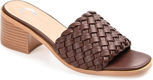Journee Collection Women's Fylicia Dress Sandals  Brown Size 9.5