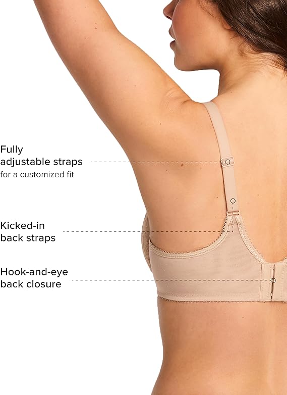 Wacoal Retro Chic Full Figure Contour Bra  Toast Size 34DD