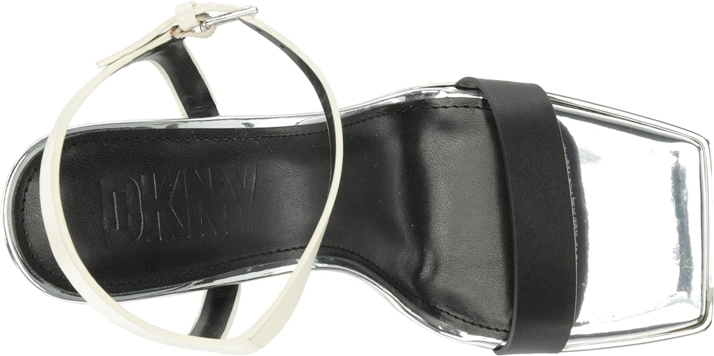 DKNY Women's Maiden Ankle-Strap Sandals  Color Black/Cream Size 5.5M