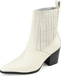 Journee Signature Women's Markka Chelsea Boot  Off White Size 10